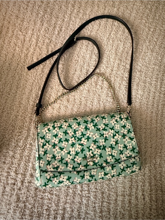 kate spade Handbags - kate spade Green and Cream Floral Crossbody Bag